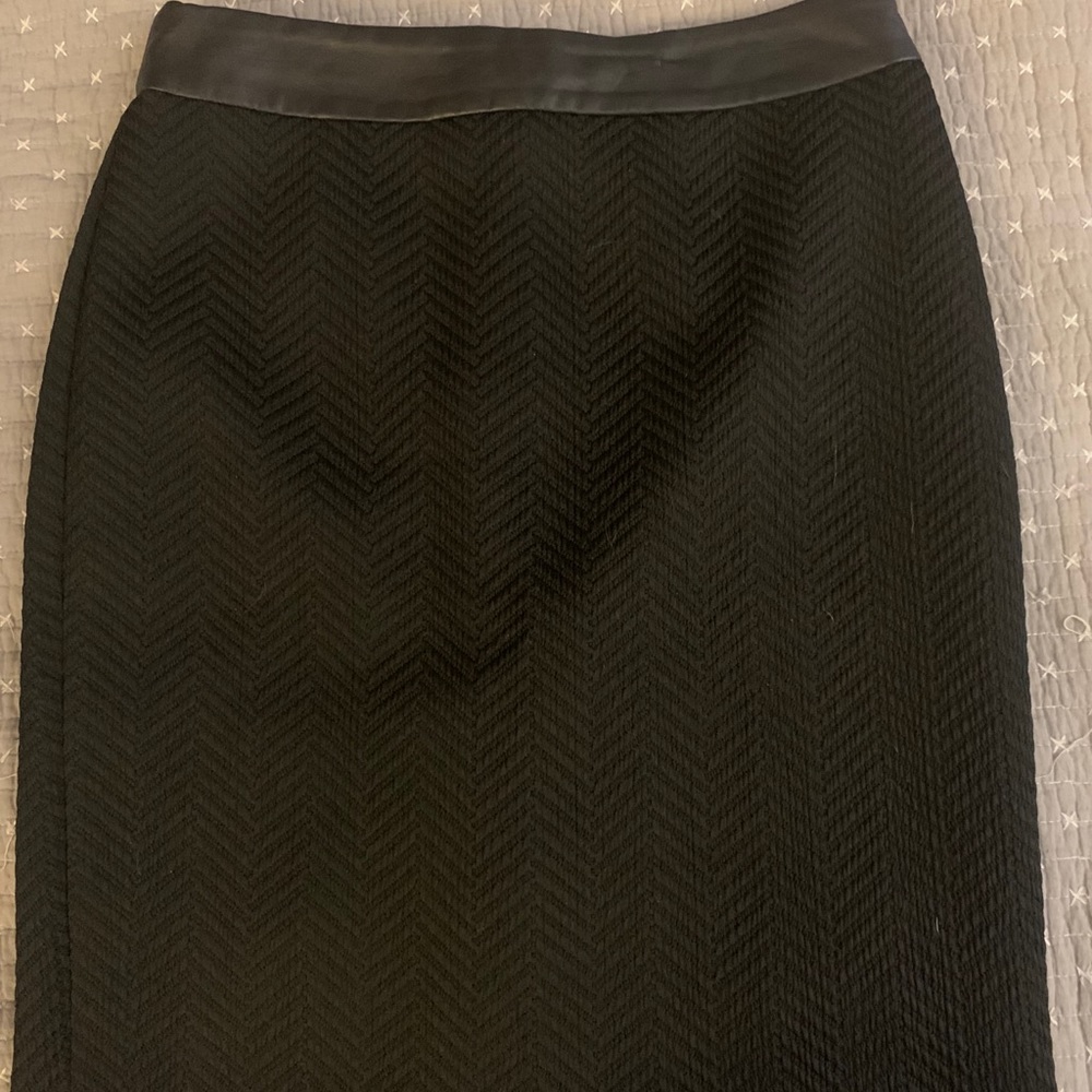 Banana Republic skirt with faux leather trim